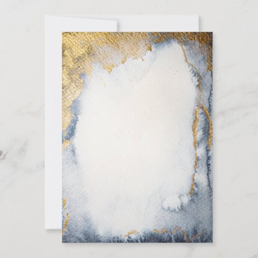 Celestial Sun, Moon, Sternenwasserfarbe Einladung (Rückseite)