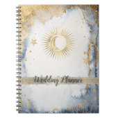 Celestial Sun, Moon, Sternenwasserfarbe Notizblock (Vorderseite)