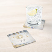 Celestial Sun, Moon, Sternenwasserfarbe Rechteckiger Pappuntersetzer (Vor Ort)