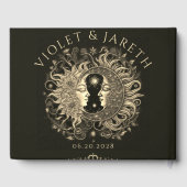 Celestial Sun Moon Wedding Guest Book Gästebuch (Rückseite)