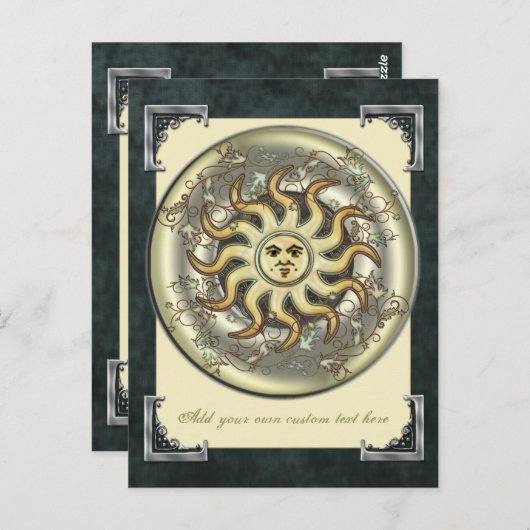 Celestial Sun Postcard Postkarte (Vorne/Hinten)