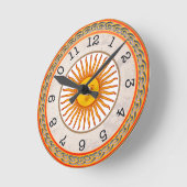 Celestial Sun Round Wall Clock Runde Wanduhr (Winkel)
