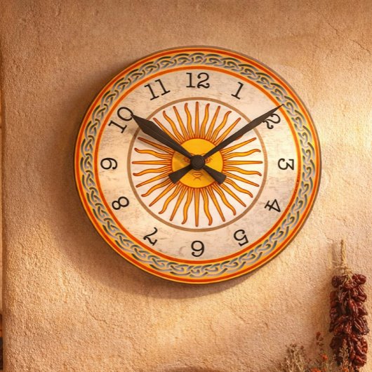 Celestial Sun Round Wall Clock Runde Wanduhr