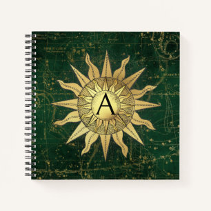 Celestial Sun Spiral Notebook Notizblock