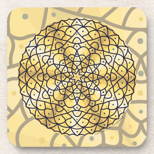 Celestial Sun Square Untersetzer (Vorderseite)