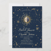 Celestial Sun Stars Galaxy Bridal Shower  Einladung (Vorderseite)