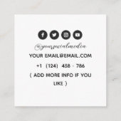 Celestial Sun Tattoo Salon Quadratische Visitenkarte (Rückseite)