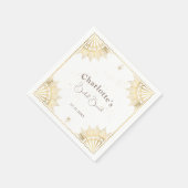 Celestial Sun und Moon Bridal Brunch Dusche Serviette (Ecke)