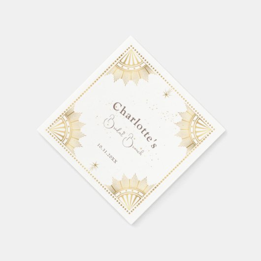 Celestial Sun und Moon Bridal Brunch Dusche Serviette (Ecke)