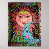 Celestial Sun und Moon Graphic Poster (Vorne)