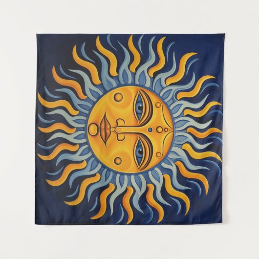 Celestial Sun Wandteppich (Vorderseite (Horizontal))