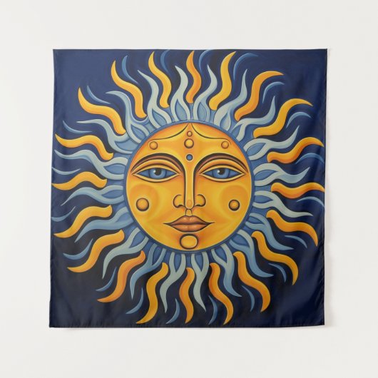Celestial Sun Wandteppich (Vorderseite)