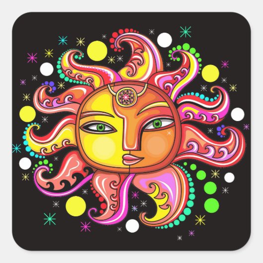 Celestial Sunface Sticker (Vorderseite)