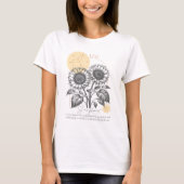 'Celestial Sunflower' Leo T-Shirt (Vorderseite)