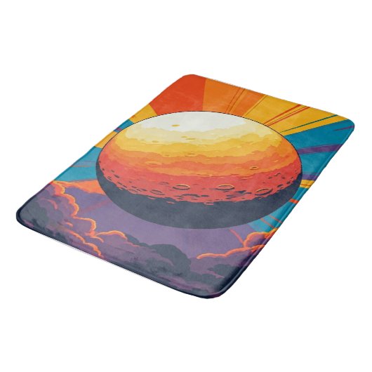 Celestial Sunset Bath Mat Badematte (Schrägansicht)