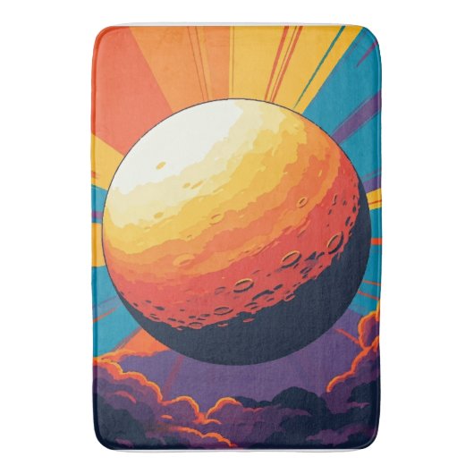 Celestial Sunset Bath Mat Badematte (Vorderseite Vertikal)