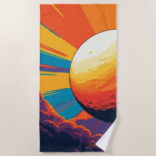 Celestial Sunset Beach Towel Strandtuch (Vorderseite)