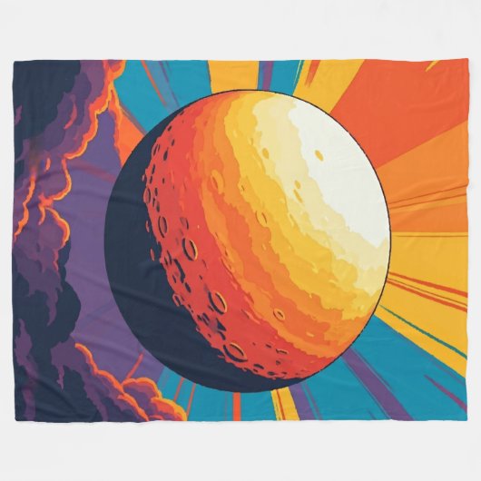 Celestial Sunset Fleece Blanket (Vorderseite (Horizontal))