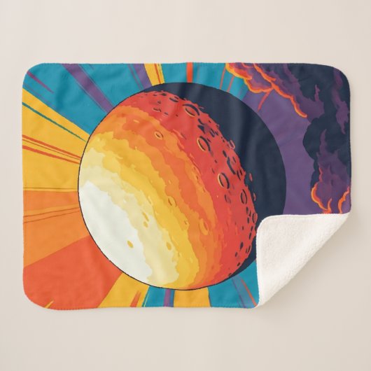 Celestial Sunset Sherpa Blanket Sherpadecke (Vorderseite (Horizontal))