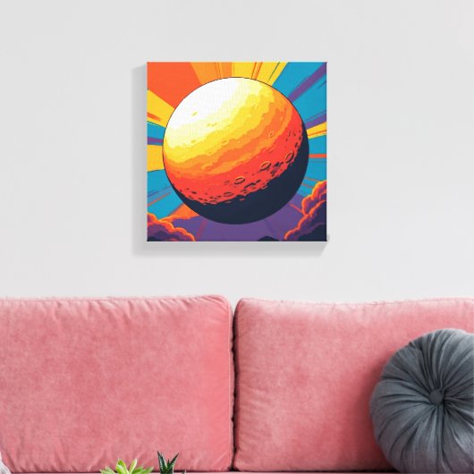 Celestial Sunset Stretched Canvas Leinwanddruck (Insitu (Wohnzimmer))
