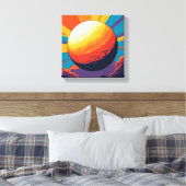 Celestial Sunset Stretched Canvas Leinwanddruck (Insitu (Schlafzimmer))