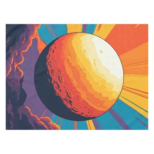 Celestial Sunset Tablecloth Tischdecke (Vorderseite (Horizontal))