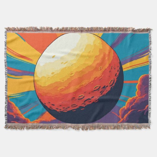 Celestial Sunset Throw Blanket Decke (Vorderseite)