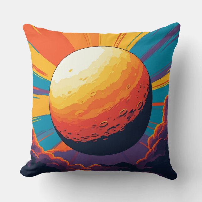 Celestial Sunset Throw Pillow Kissen (Vorderseite)