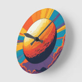 Celestial Sunset Wall Clock Runde Wanduhr (Winkel)