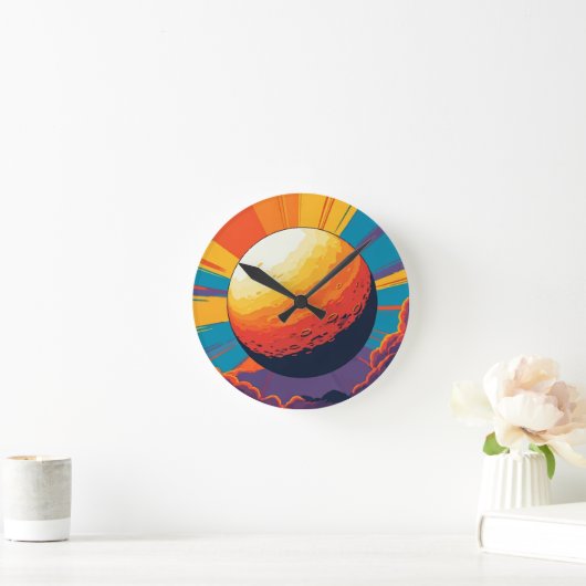 Celestial Sunset Wall Clock Runde Wanduhr (Zuhause)