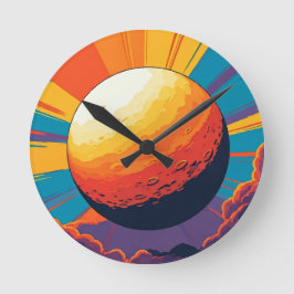 Celestial Sunset Wall Clock Runde Wanduhr