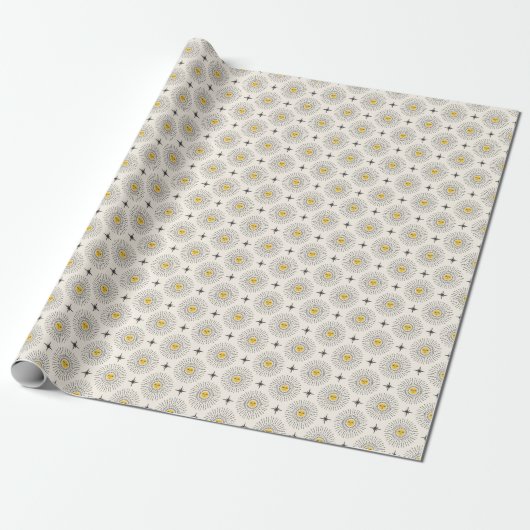 Celestial Sunshine Vintag Pattern Geschenkpapier (Ungerollt)