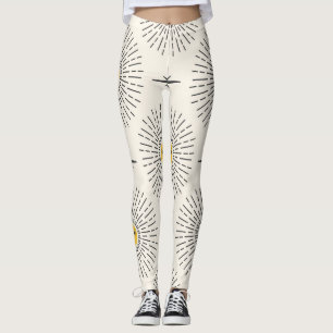 Celestial Sunshine Vintag Pattern Leggings