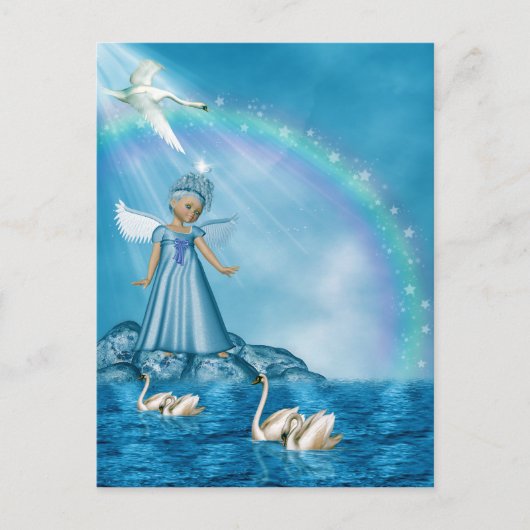Celestial Swan Guardian Postkarte (Vorderseite)