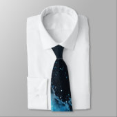 Celestial Symphony in Blue, Silver und Gray Krawatte (Gebunden)