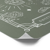 Celestial Tarot Baby Dusche Süßigkeiten & Leckerei Poster (Ecke)