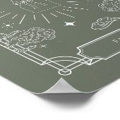 Celestial Tarot Baby Shower Favorit Schild (Ecke)