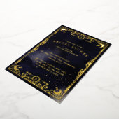Celestial Tarot Card Sun & Moon Navy Brautparty Folieneinladung (Gedreht)