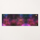 Celestial Tarot Eye Monogram Gold Glitzer Burgund Yogamatte (Vorderseite (Horizontal))