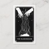 Celestial Tarot Friseur Black Business Card Visitenkarte (Vorderseite)