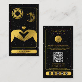 Celestial Tarot Friseur Black Gold Vielen Dank Visitenkarte