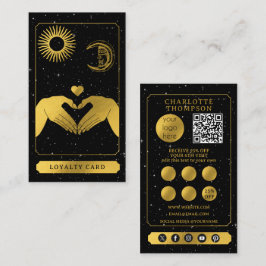 Celestial Tarot Friseur Black Gold Vielen Dank Visitenkarte