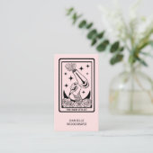 Celestial Tarot Friseur Blush Pink Visitenkarte (Stehend Vorderseite)