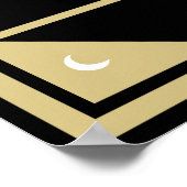 Celestial Tarot Gold Black Wedding Seating Chart F Poster (Ecke)