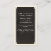 Celestial Tarot Lashes Schwarze Visitenkarte (Rückseite)