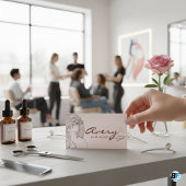 Celestial Tarot Pink Lines Friseur Salon Classic Visitenkarte