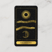 Celestial Tarot Reader Gold Schlangen Psychisch Visitenkarte (Vorderseite)