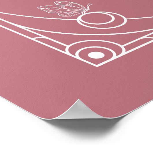 Celestial Tarot Rose Kinderdusche Begrüßungszeiche Poster (Ecke)