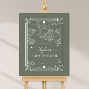 Celestial Tarot Sage Baby Dusche Begrüßungszeichen Poster
