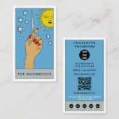 Celestial Tarot Sun Friseur Friseur Salon Logo Visitenkarte (Vorne/Hinten)